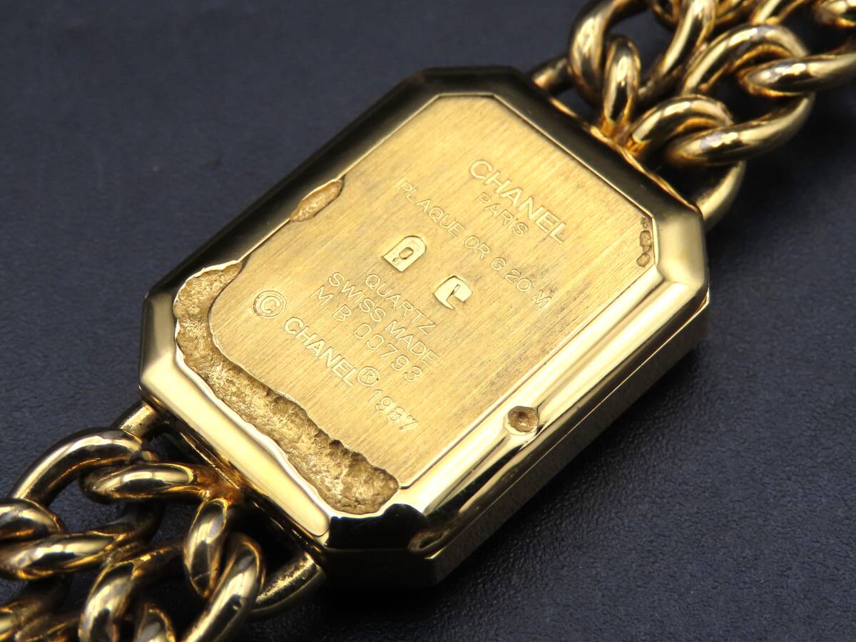 1 иен ~! Junk работа товар * стандартный товар CHANEL Chanel Premiere GP кварц оригинальный breath чёрный бриллиант ru женские наручные часы TTKLG5607