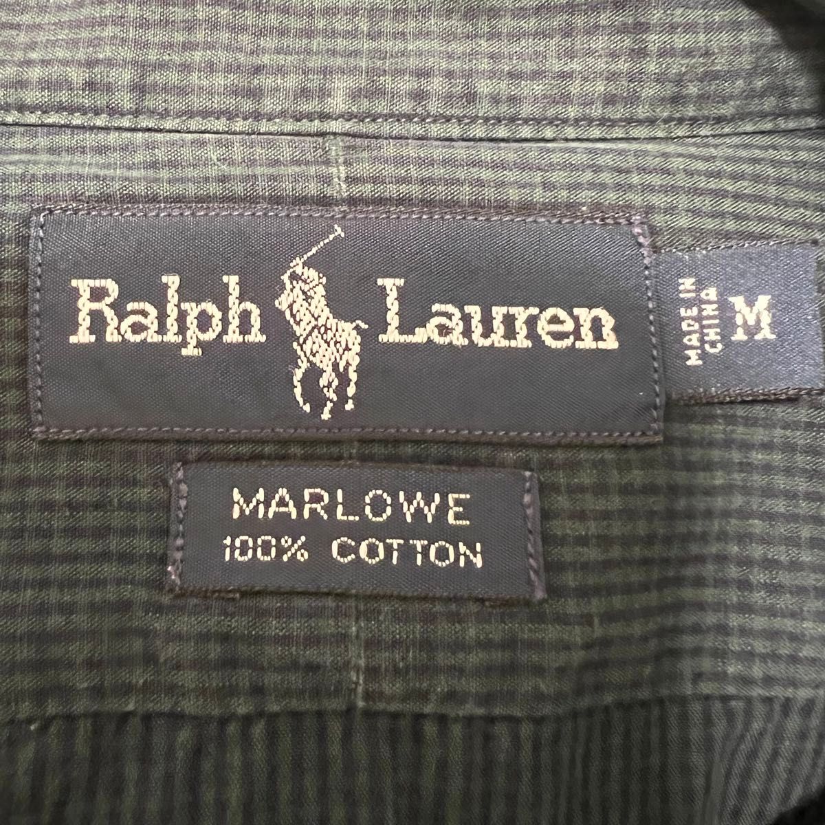 【お値下げ歓迎、即日発送】ラルフローレン　チェックシャツ　90年代MARLOWE