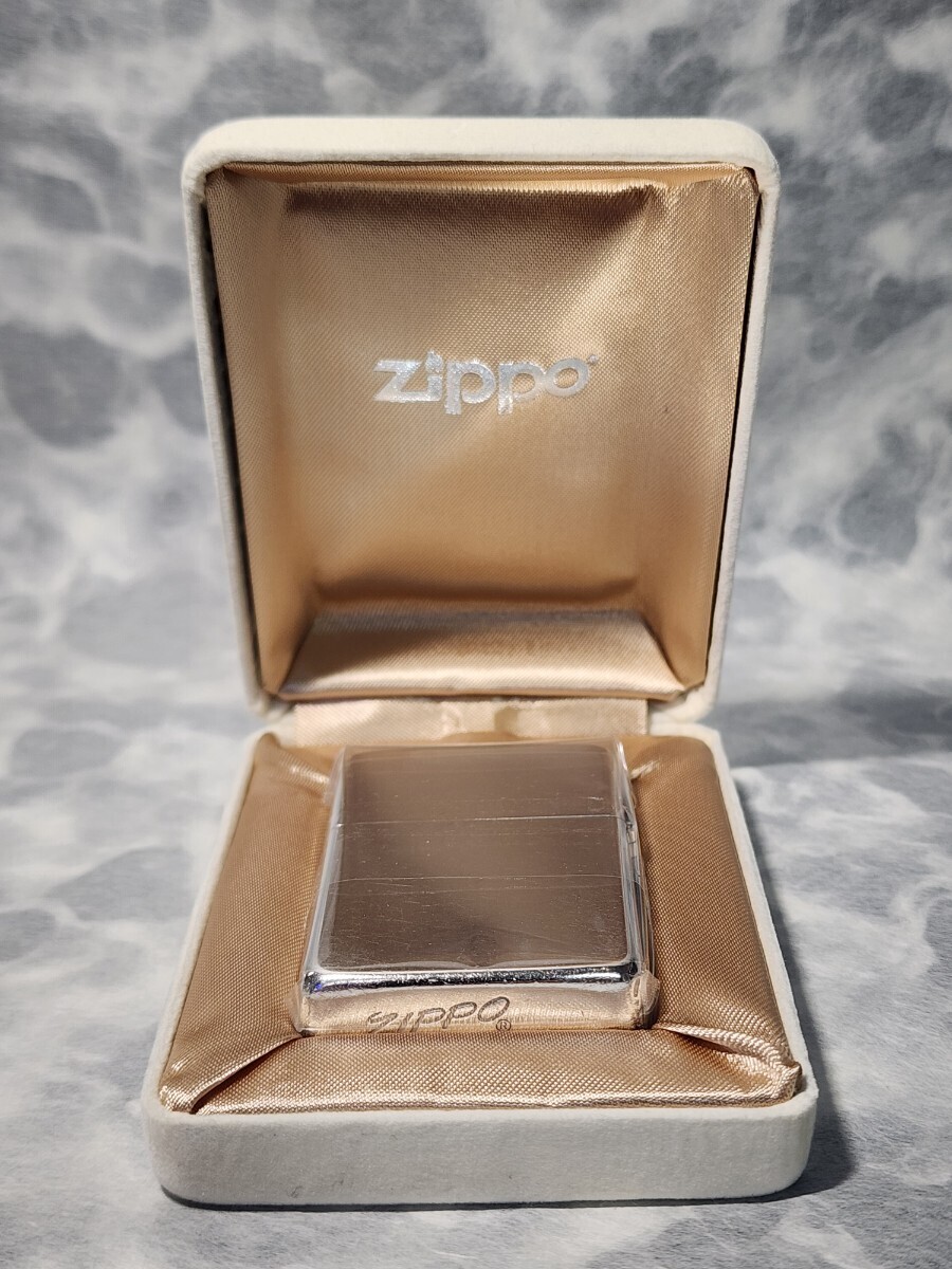 zippo sterling 80's / イタリック 筆記体 / ジッポー スターリング / 1989年製 / ギャランティ&ケース付きの画像1