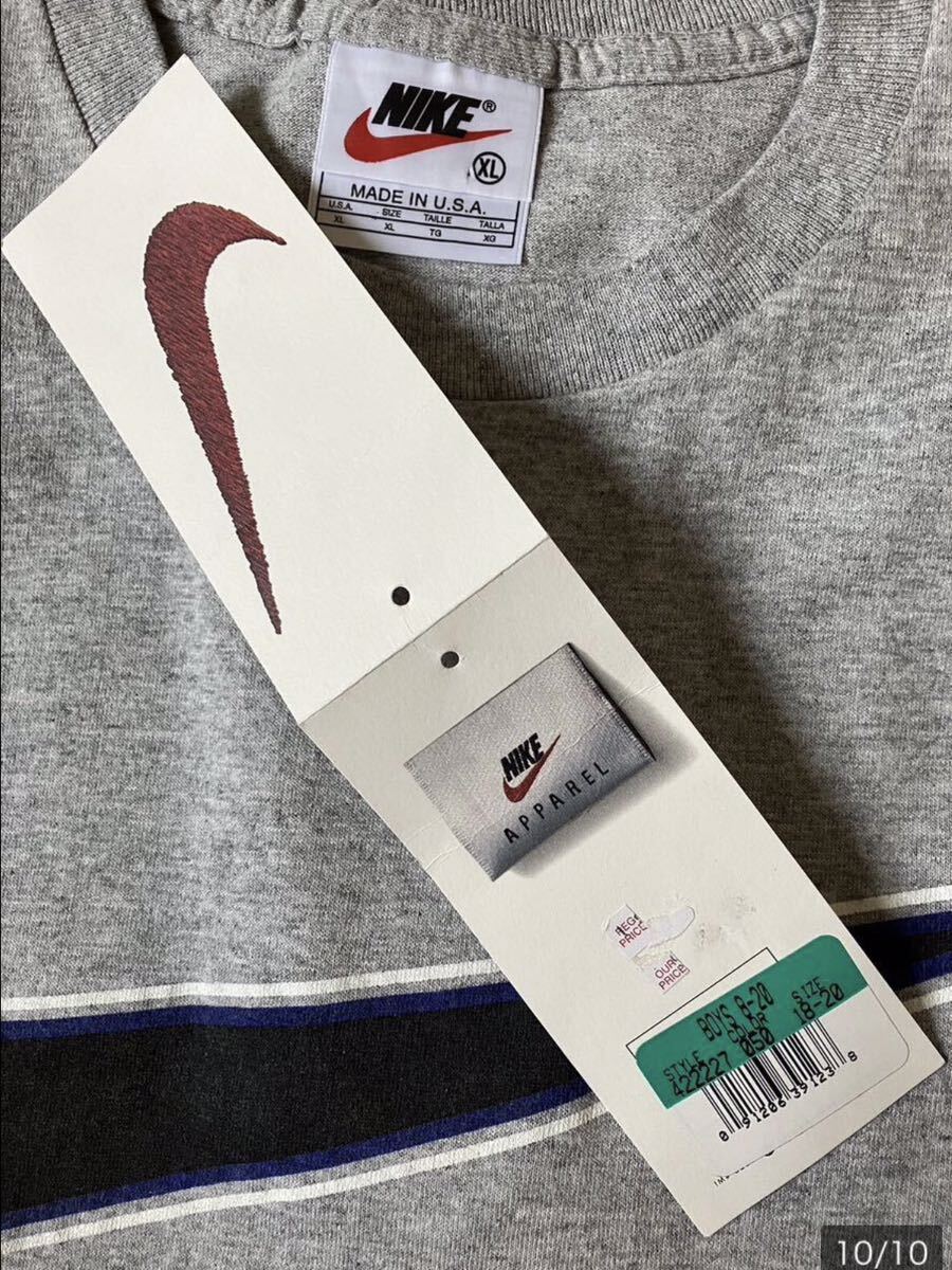 NIKE ナイキ　半袖Tシャツ　白タグ　BOYS XL スウッシュ　デッドストック　ワンウォッシ　90s USA製_画像10