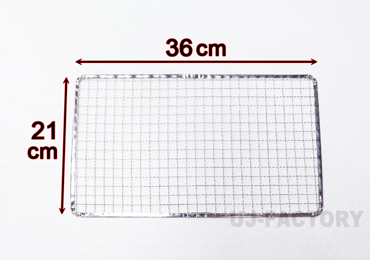 【バーベキュー/BBQで必需品！】★焼網/焼き網（替え網）角型 21cm×36cm（平型）×10枚セット★アウトドアで楽しくバーベキュー♪_画像2