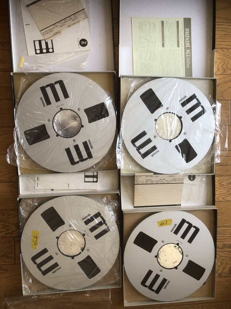 オープンリールテープ 計4本セット マクセル XLI 35-180B（中古）＋UD XL 35-180B（未使用1：中古2）の画像3