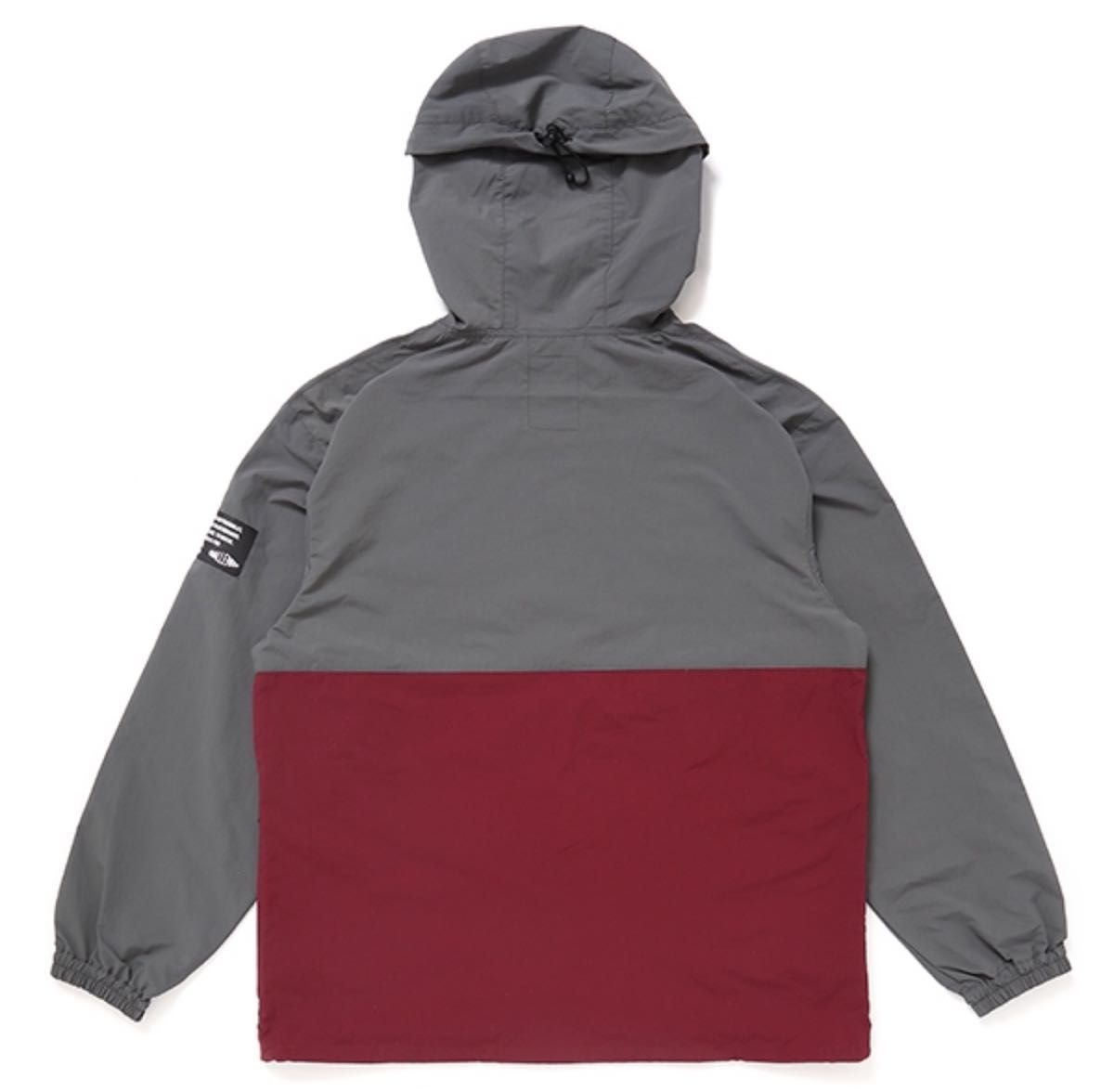 L CHALLENGER グレー　バーガンディー　PACKABLE NYLON ANORAK