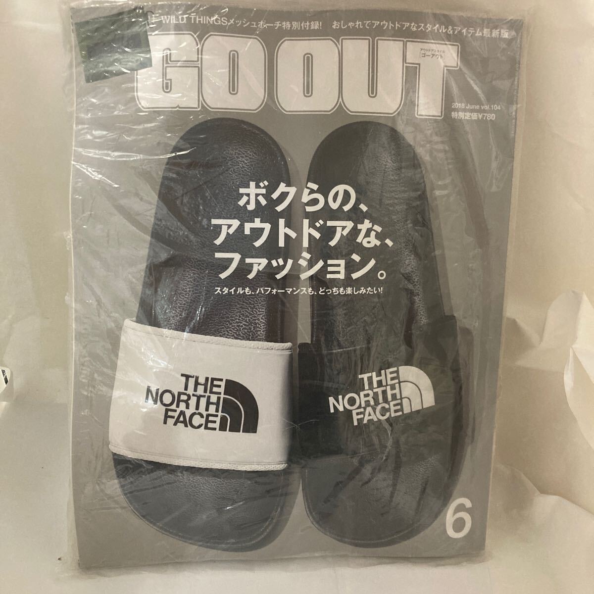 絶版 未開封 GO OUT (ゴーアウト) 2018年 6月号【特別付録】“ ワイルドシングス " メッシュポーチ 三栄書房の画像1