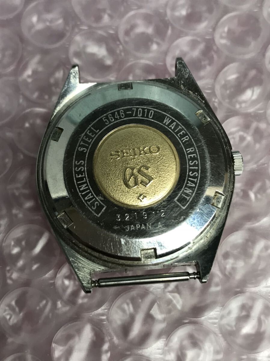 SEIKO GS グランドセイコー ハイビート 5646-7010 自動巻き デイデイト 腕時計 Hi-beat ベルトなし 中古現状品 稼働品 (60s)の画像3