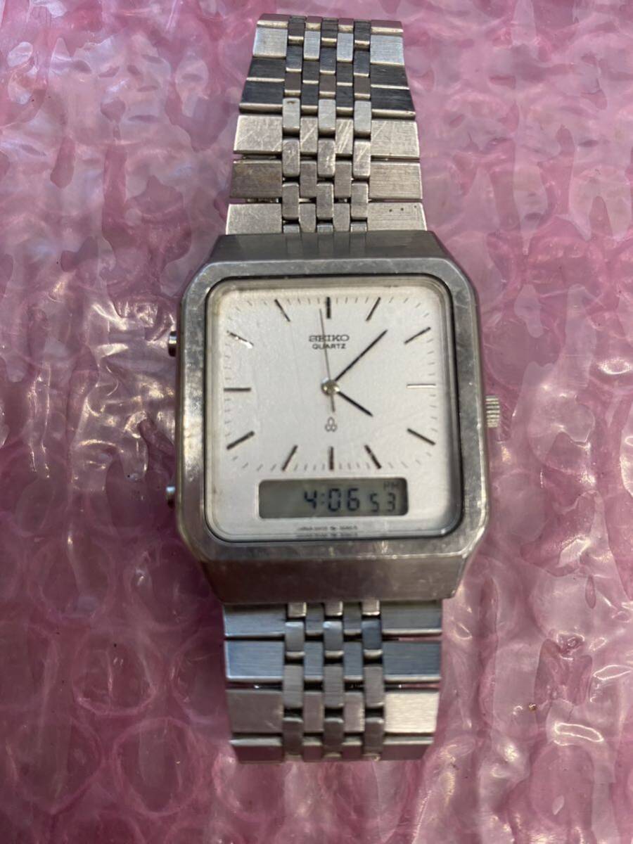 SEIKO セイコー H449-5050メンズ クォーツ デジアナ 電池交換済み 中古現状品 稼働品 (60s) Bの画像1