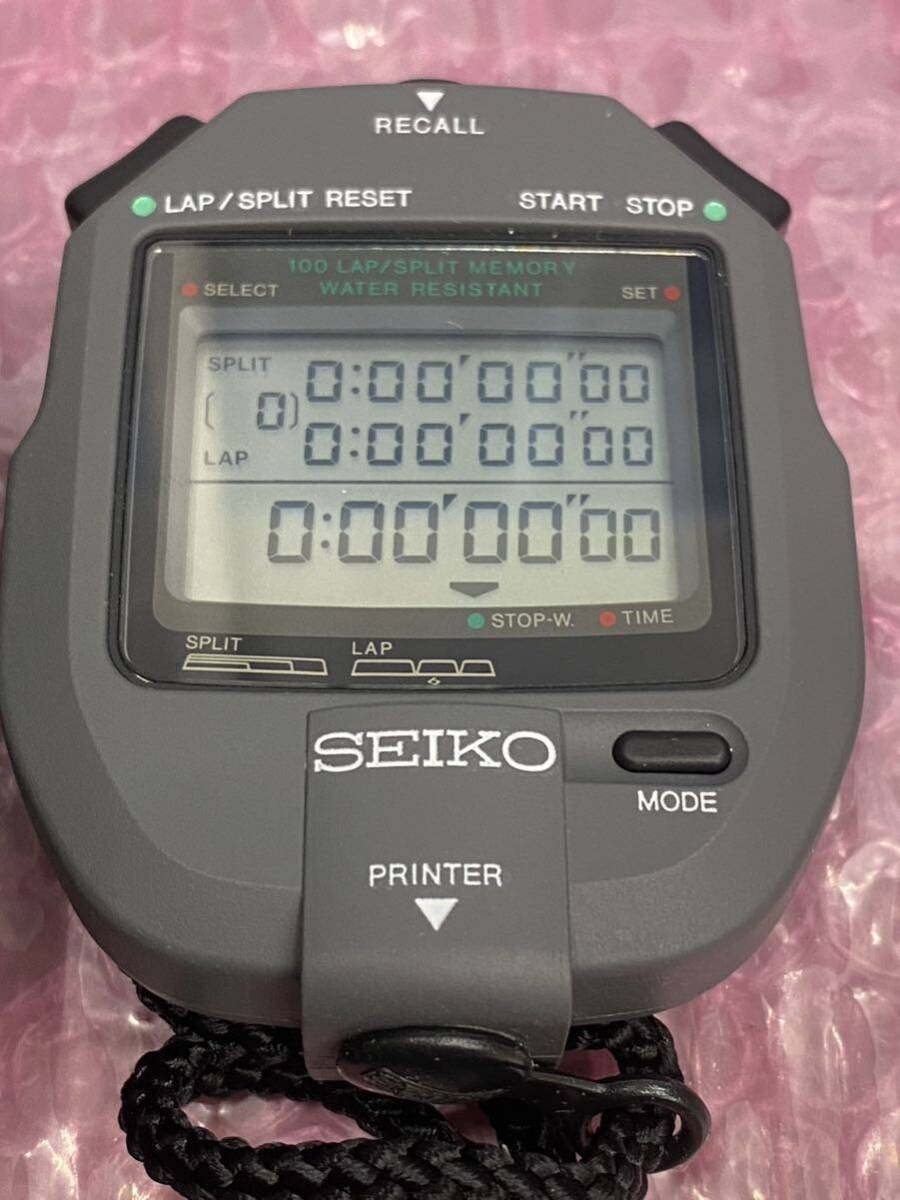 SEIKO セイコー ストップウォッチ S123-4000 カバー付き 競技 計測 スポーツ 状態未使用に近い 現状品 動作ok (60s)の画像3