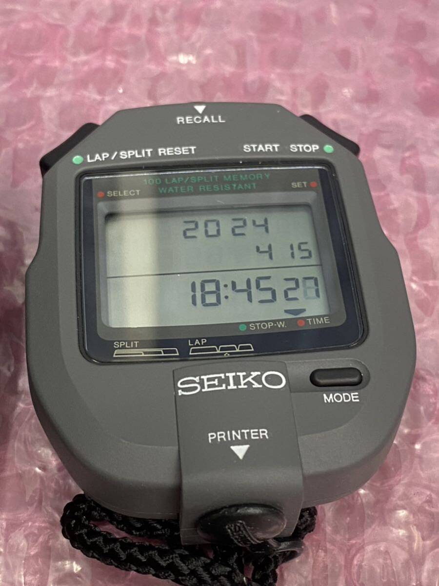 SEIKO セイコー ストップウォッチ S123-4000 カバー付き 競技 計測 スポーツ 状態未使用に近い 現状品 動作ok (60s)の画像2