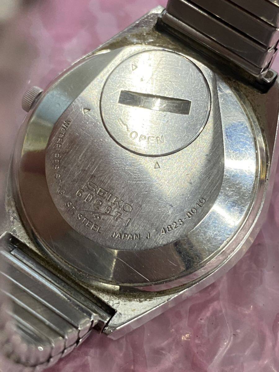 SEIKO セイコー キングクォーツ 4823-8010 メンズ クォーツ 腕時計 社外ベルト 中古現状品 動作不可 ジャンク (60s)の画像7