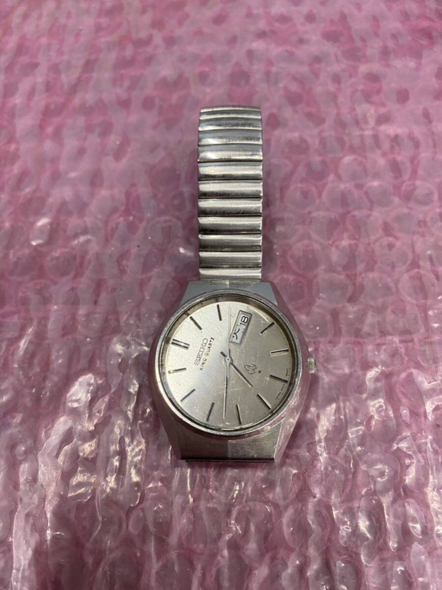 SEIKO セイコー キングクォーツ 4823-8010 メンズ クォーツ 腕時計 社外ベルト 中古現状品 動作不可 ジャンク (60s)の画像3