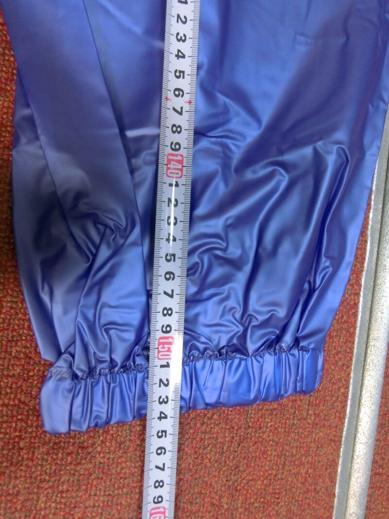  One-piece type rainsuit pearl blue coveralls jpy tube clothes whole body . feather vinyl raincoat . feather rainsuit recommendation height 165~175 centimeter rank 