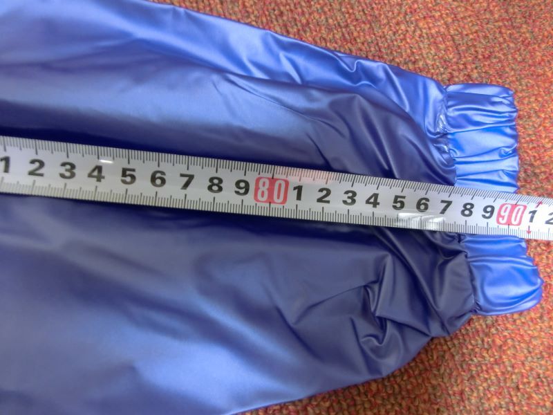  One-piece type rainsuit pearl blue coveralls jpy tube clothes whole body . feather vinyl raincoat . feather rainsuit recommendation height 165~175 centimeter rank 