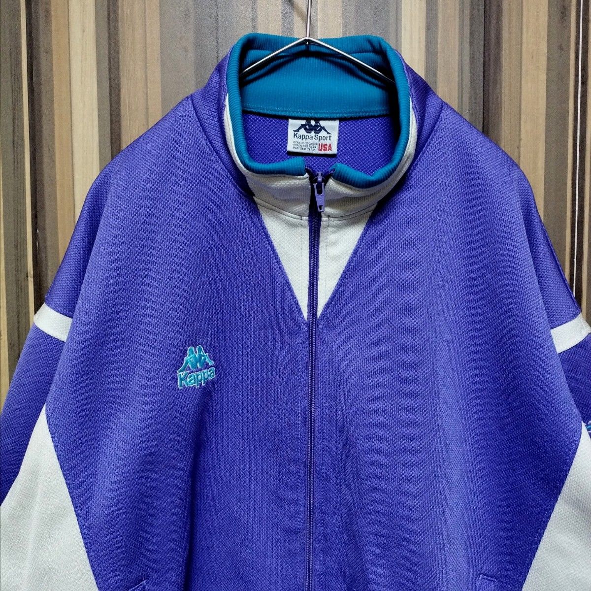 90s【Kappa】カッパ 刺繍ロゴ 日本製 トラックジャケット XL 薄紫