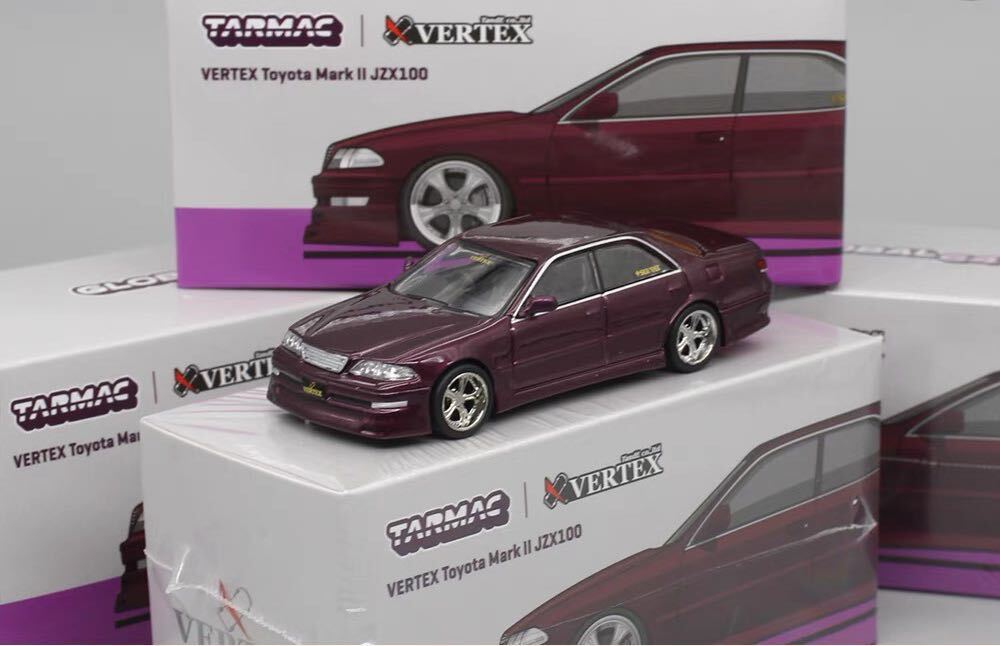1/64 Tarmac Works ターマックワークス TOYOTA トヨタ VERTEX mark II JZX100 紫の画像1