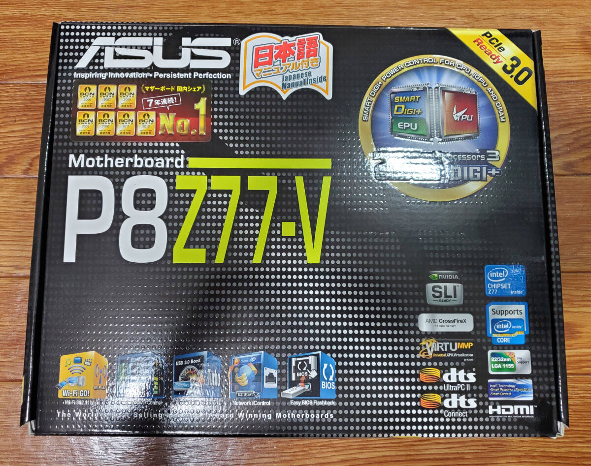 ASUS P8Z77-V　Core i7-3770K　LGA1155　メモリDDR3 8GBx2,4GBx2　セット 　動作品_画像1