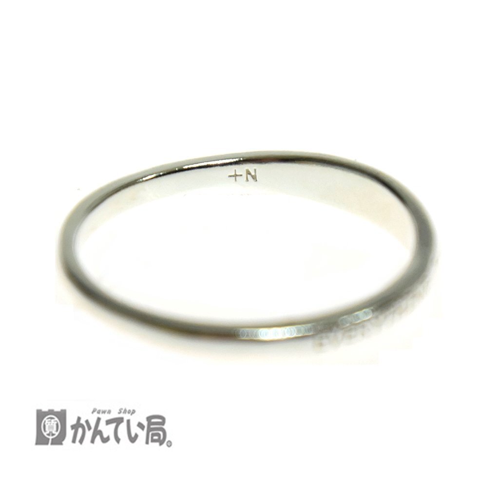 NOJESS Nojess silver ring SILVER ring size : approximately 9 number ring box attaching washing disinfection ending message ring simple bending line N+