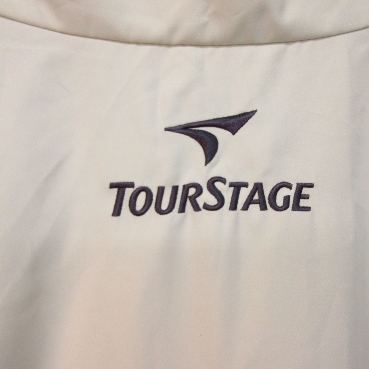 ◎美品！TOUR STAGE ツアーステージ◆ウィンドブレーカー 半袖 薄手ジャケット 撥水 ゴルフ 重ね着 裏メッシュ◆メンズ 白 Mサイズ◆KA4598_画像6