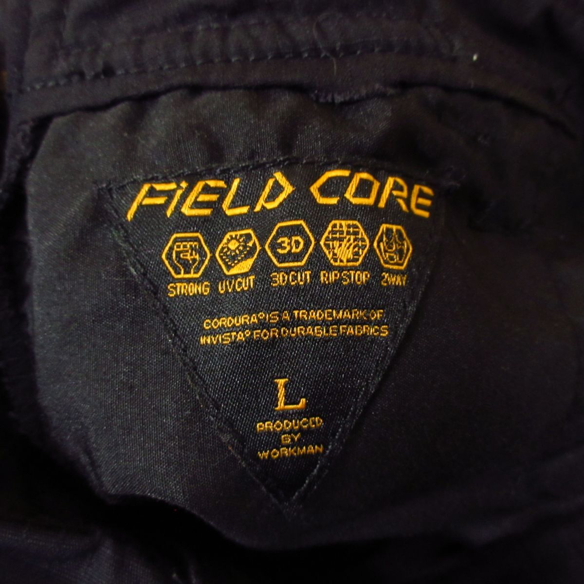 ◎美品！Field Core ワークマン CP005◆コンバーチブル タクティカルパンツ CORDURA EURO デュアルパンツ 2WAY◆メンズ 黒 Lサイズ◆P4626_画像9