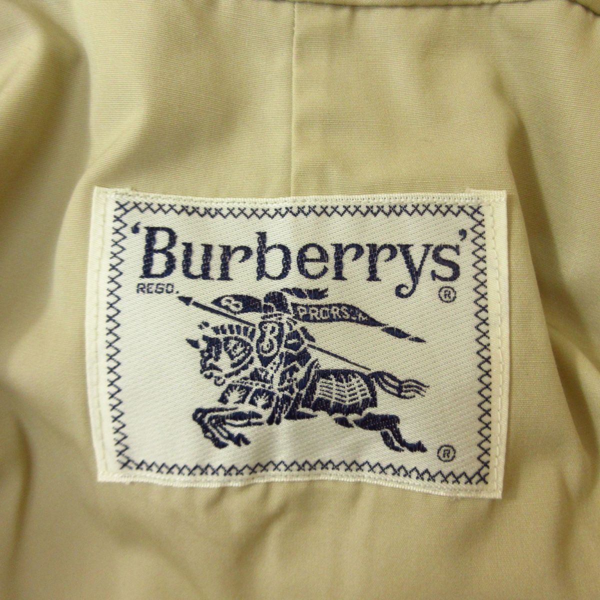 ◎希少 90s！Burberrys バーバリー◆ステンカラーコート ベルト付き ヴィンテージ デッドストック◆レディース ベージュ Mサイズ◆W381の画像8