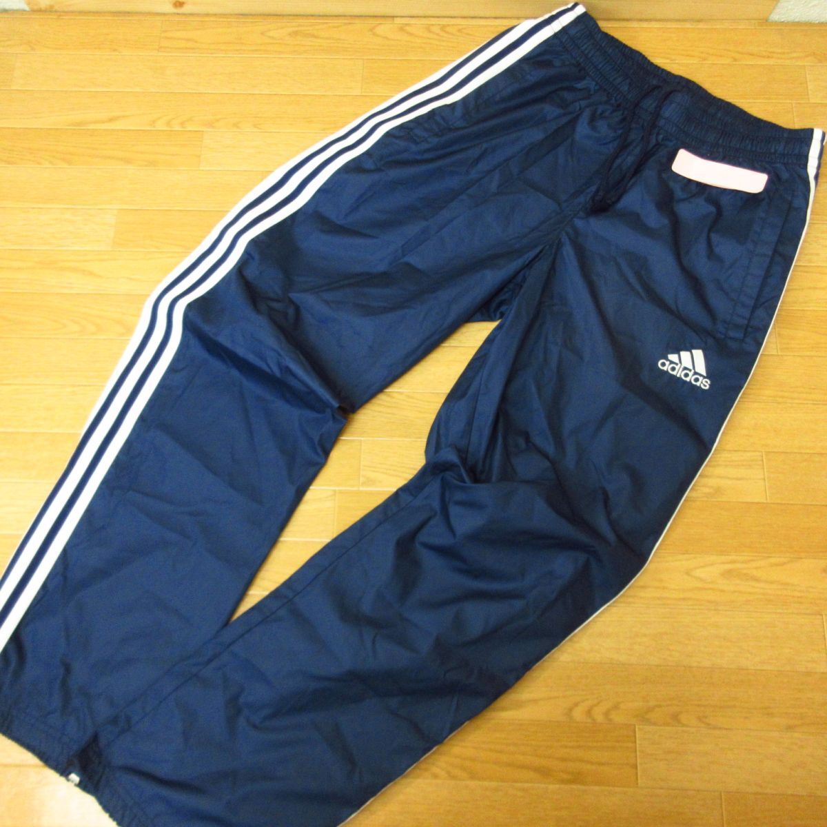 ◎美品！M 上下セット！adidas アディダス 立正 サッカー◆ウィンドブレーカー ジャケット&パンツ ユニフォーム◆メンズ 紺◆B3902の画像4