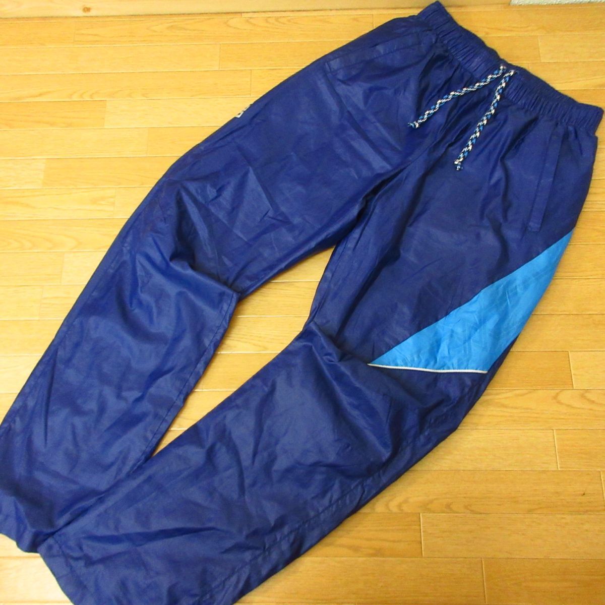 * use fewer!M-L top and bottom set!MIZUNO Mizuno N-XT* jersey jacket & nylon pants * men's navy blue *B3889