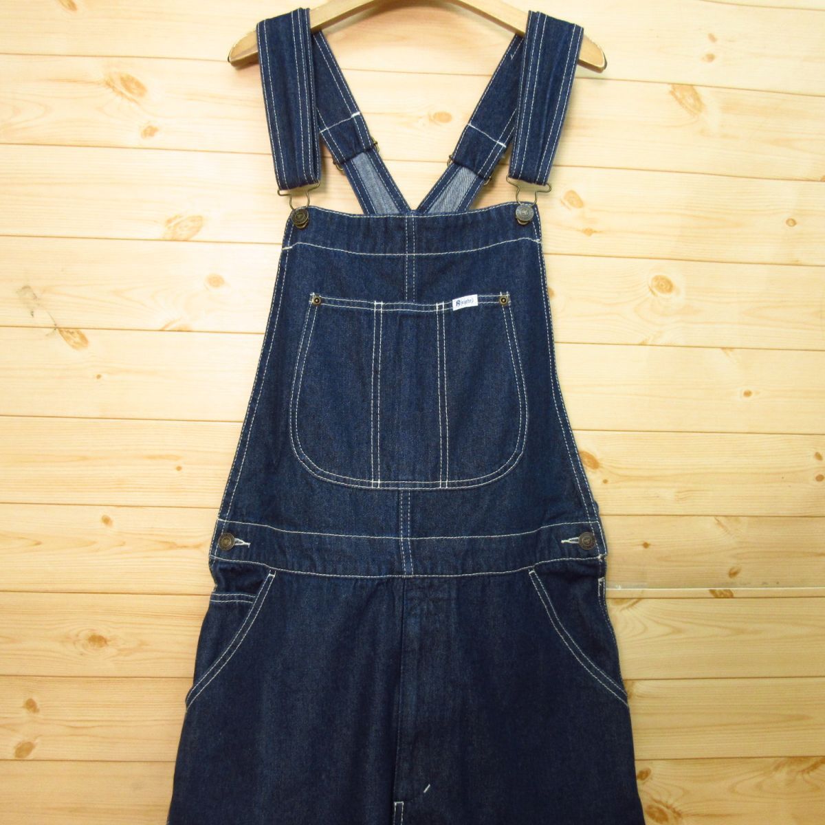 * beautiful goods!8 eighteito* overall Denim all-in-one Work coveralls coverall American Casual * men's dark blue S size *P4834