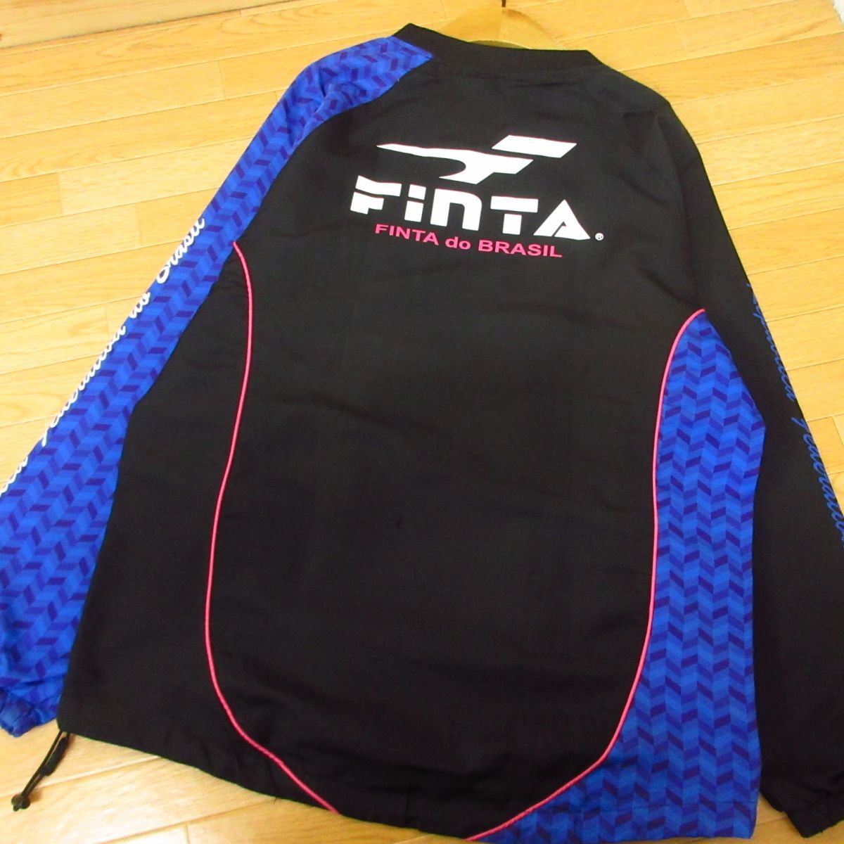 ◎FINTA フィンタ L 上下セット！サッカー◆セットアップ ジャージ ウィンドブレーカー ピステジャケット&パンツ◆メンズ 黒◆B3991_画像3