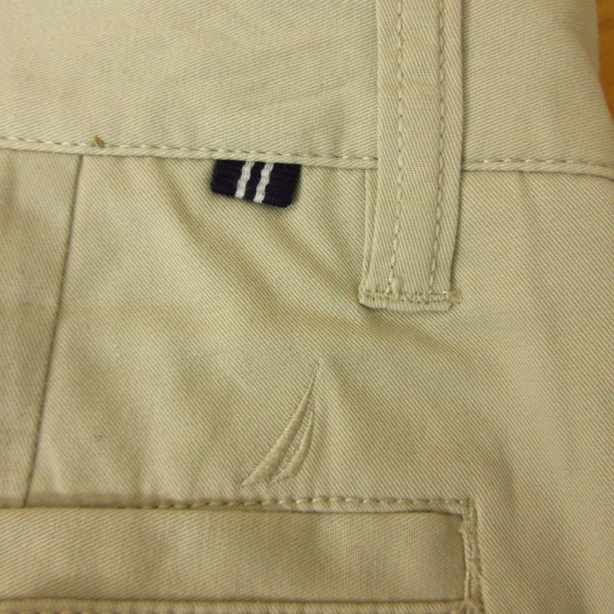 ◎使用少なめ！NAUTICA ノーティカ◆The Beacon Pant ツータック チノパン トラウザーズ パンツ 古着◆メンズ ベージュ W34×L34◆KP4806の画像5