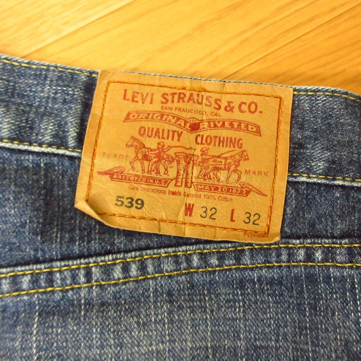 ◎Levi's 539 リーバイス ボタン裏359 フィリピン製◆ストレートデニム パンツ ジーンズ Ｇパン アメカジ◆メンズ BLU W32×L32◆KP4775の画像8