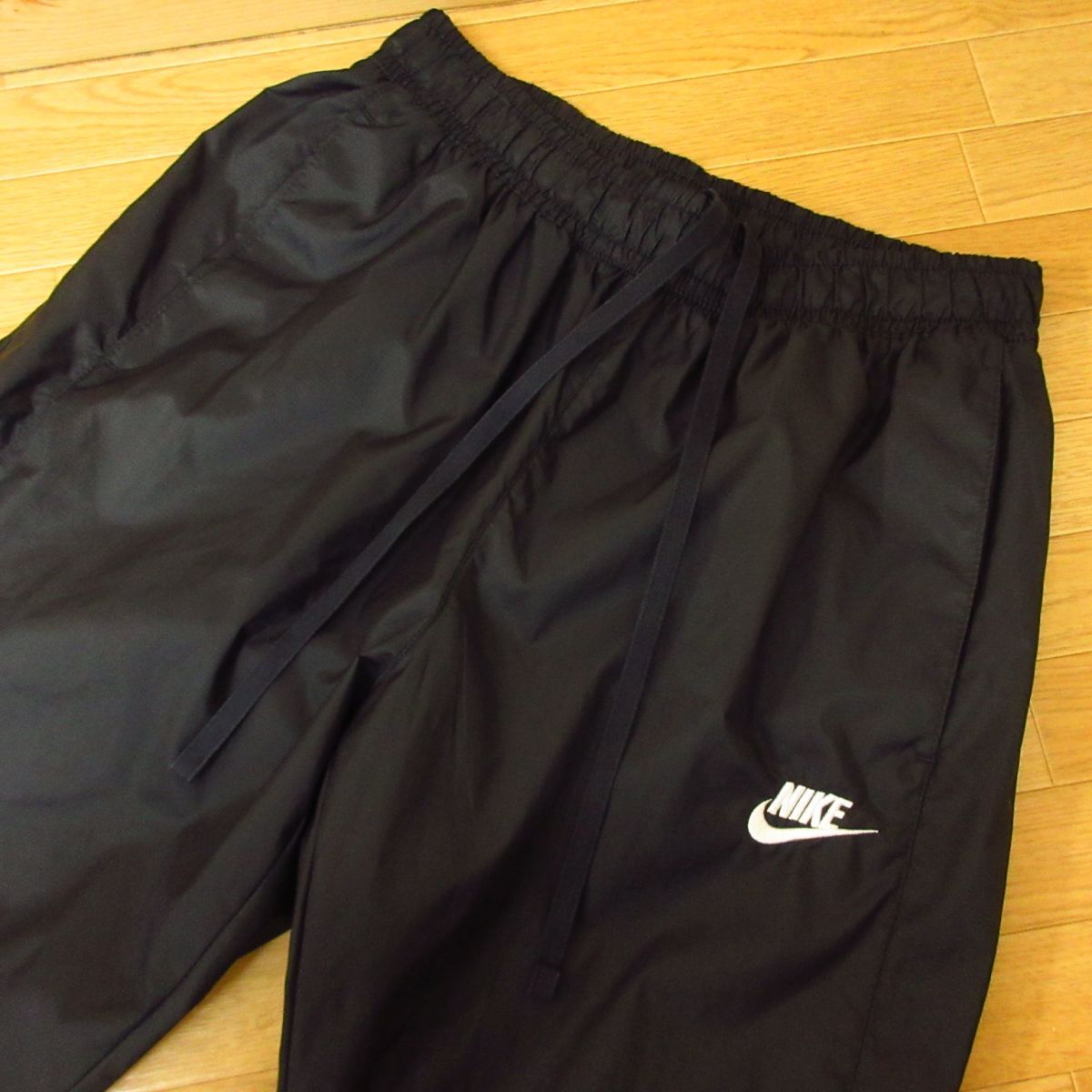 ◎美品あり！S 上下セット！NIKE ナイキ◆ジャージパーカージャケット&ナイロンテーパードパンツ◆メンズ 黒◆B3860_画像6