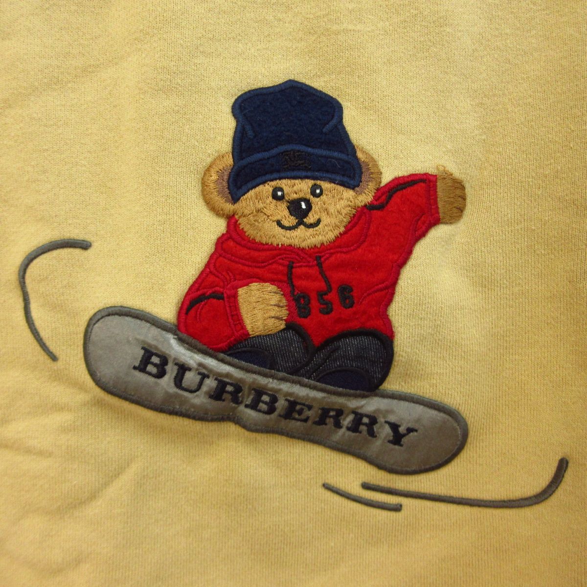 ◎Burberry バーバリー 三陽商会◆スウェット トレーナー 熊 クマ刺繍ロゴ かわいい 子供服◆キッズ ベージュ 110サイズ◆A4880の画像3