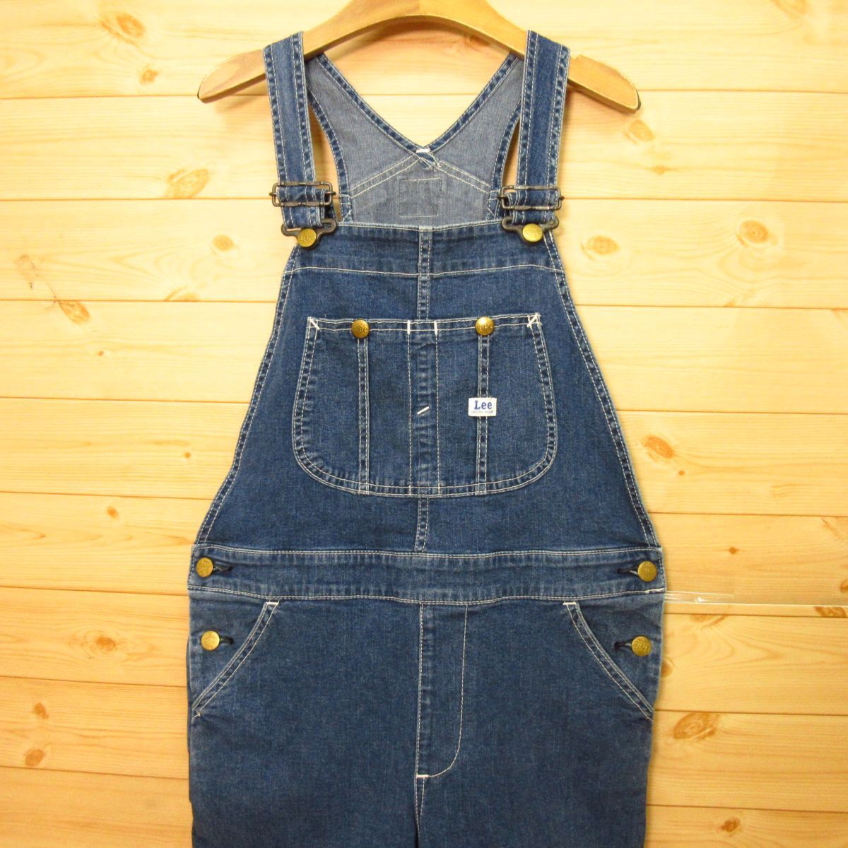 * beautiful goods!Lee Lee LB9708* maternity overall overall coveralls Denim stretch USED processing * lady's navy blue M size *P4957