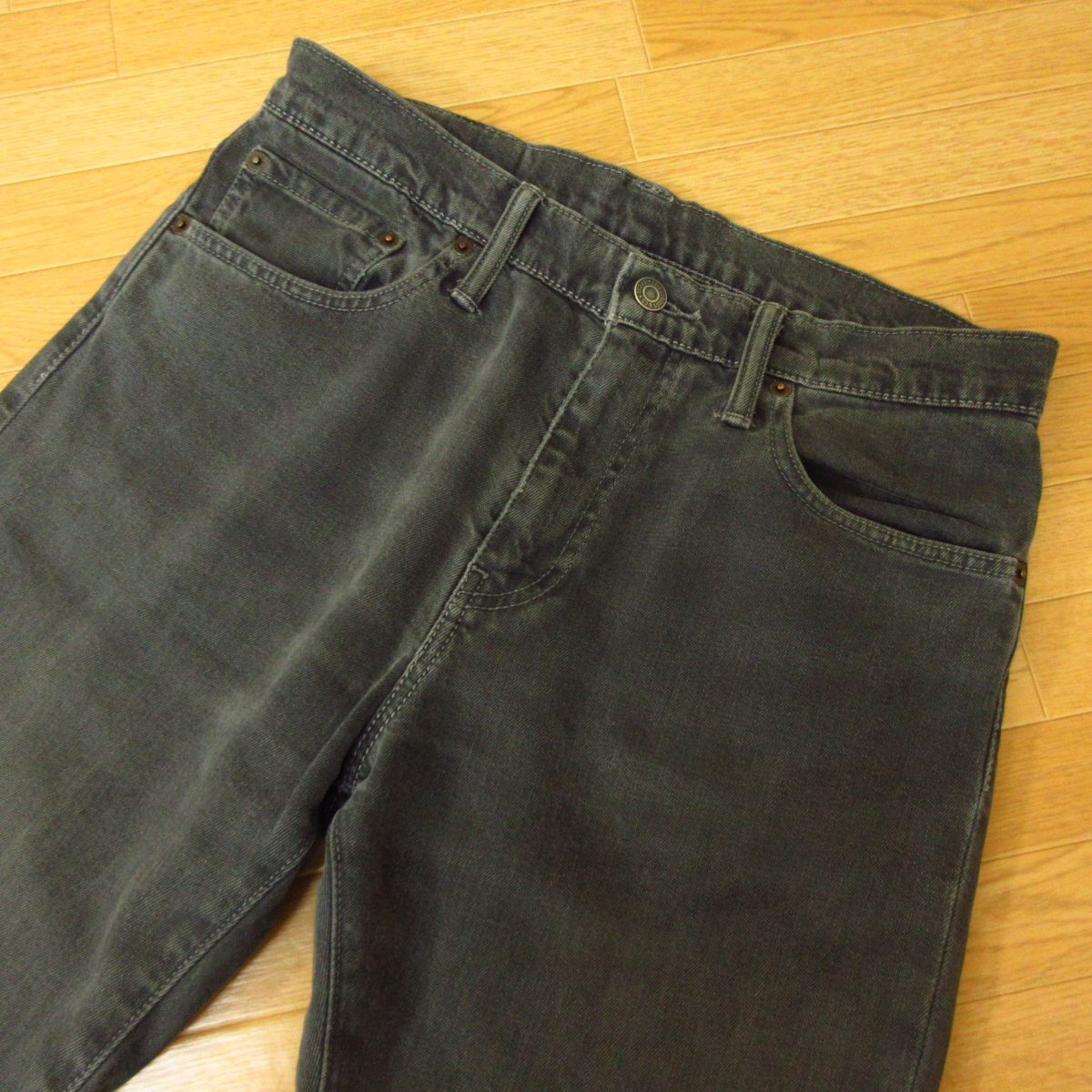 ◎Levi's 508 リーバイス◆ブラックデニム ジーンズ ジーパン テーパード ストレッチ アメカジ◆メンズ 黒 W30×L32◆KP4892の画像4