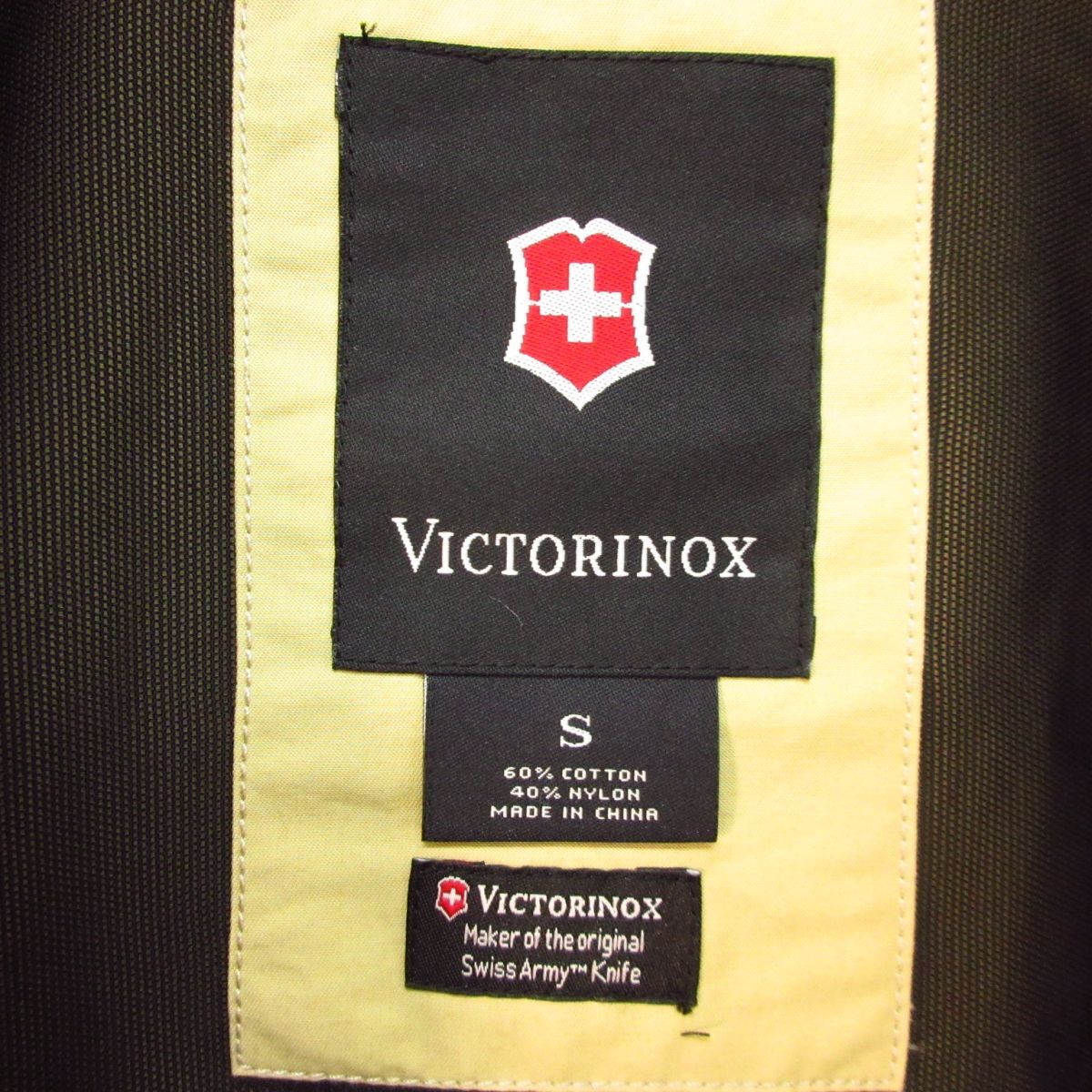 ◎VICTORINOX ビクトリノックス◆ミリタリージャケット ブルゾン オフィサーナイフ マルチツール◆メンズ ベージュ Sサイズ◆KA4914_画像9