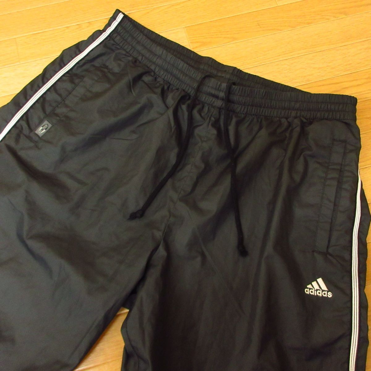 ◎美品！2XL 上下セット！adidas Battualia DESAFI アディダス◆薄手 ウィンドブレーカー ピステジャケット&パンツ◆メンズ 黒◆B4115_画像6