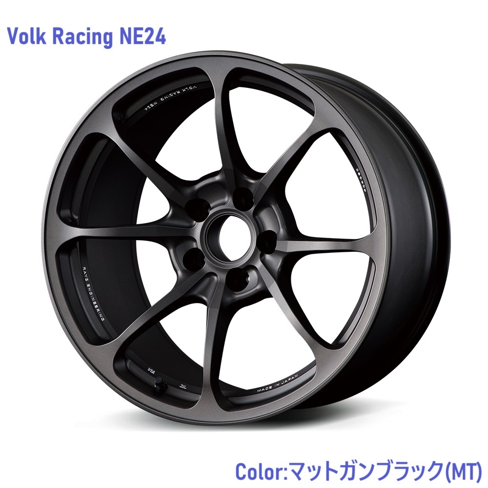 【納期要確認】Volk Racing NE24 SIZE:9.5J-19 +55(F2) PCD:120-5H Color:MT CIVIC TYPE R (FK8/FL5) ホイール4本セット_画像1