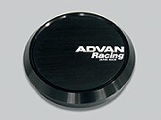 【メーカー取り寄せ】ADVAN Racing センターキャップ FLAT ブラック 直径:73ミリ 4個セットの画像1