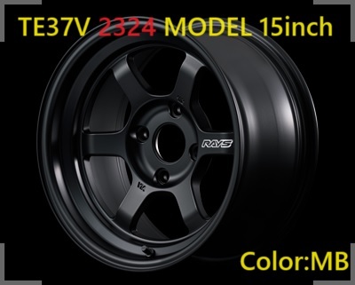 【納期要確認】TE37V 2324 MODEL SIZE:8J-15 +15(S) PCD:100-4H Color:MB ホイール2本セットの画像1