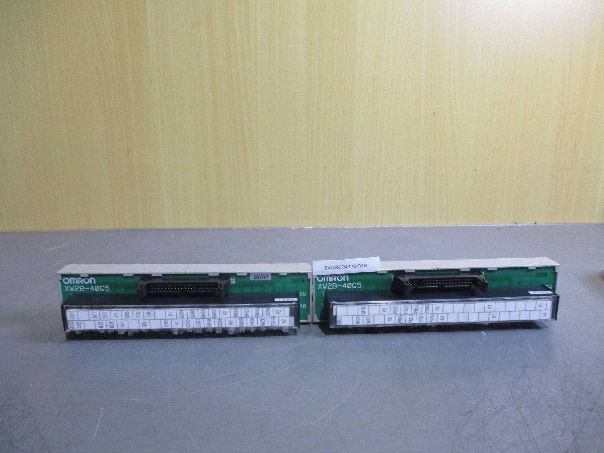 中古 Omron Automation and Safety XW2B-40G5 コネクタ端子ユニット 2個 (BAUR60411D079)_画像1