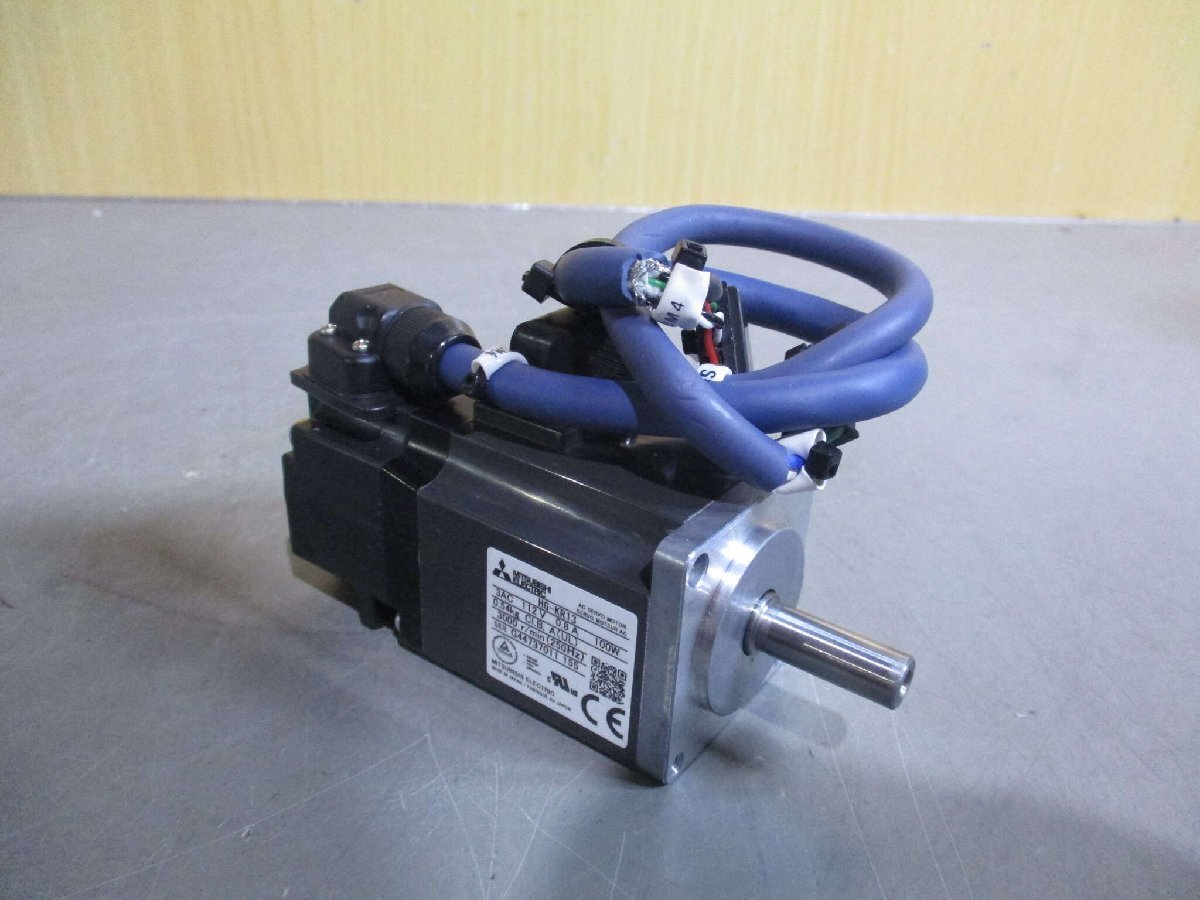 中古 MITSUBISHI AC SERVO MOTOR HG-KR13 AC サーボモーター 100W (KATR60411D010)_画像6