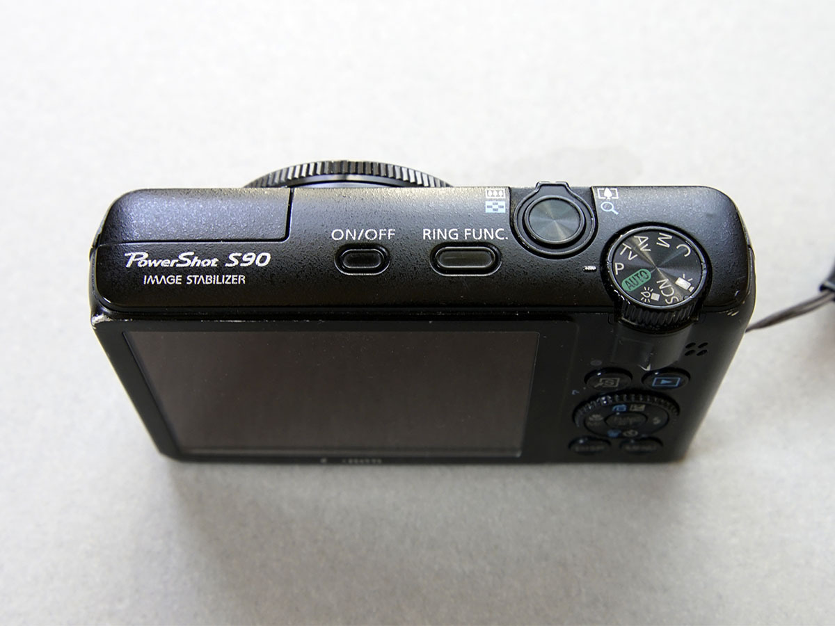 Canon PowerShot S90 動作確認 AF不良 バッテリー・充電器付属_画像3