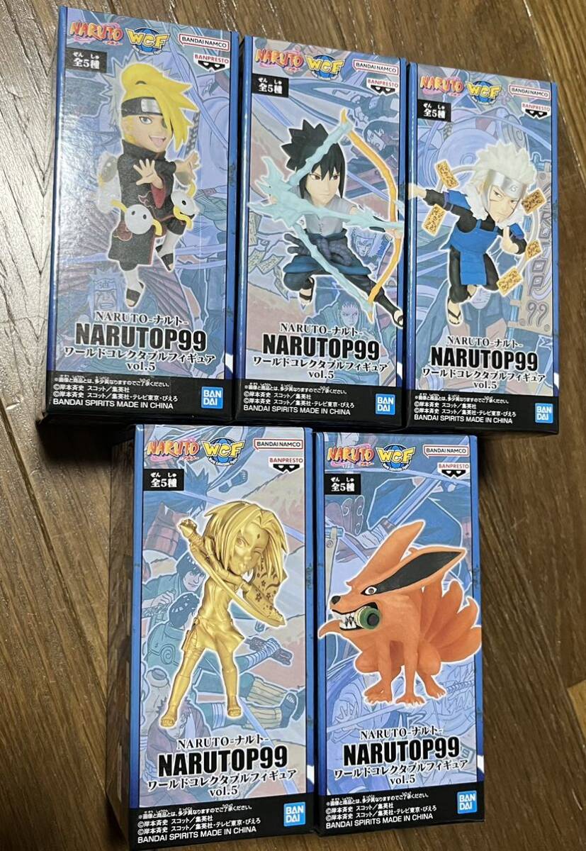 ナルト NARUTOP99 ワールドコレクタブルフィギュアvol.5 ワーコレ　WCF デイダラ　サスケ　千手扉間 春野サクラ　九喇嘛(クラマ) セット_画像1