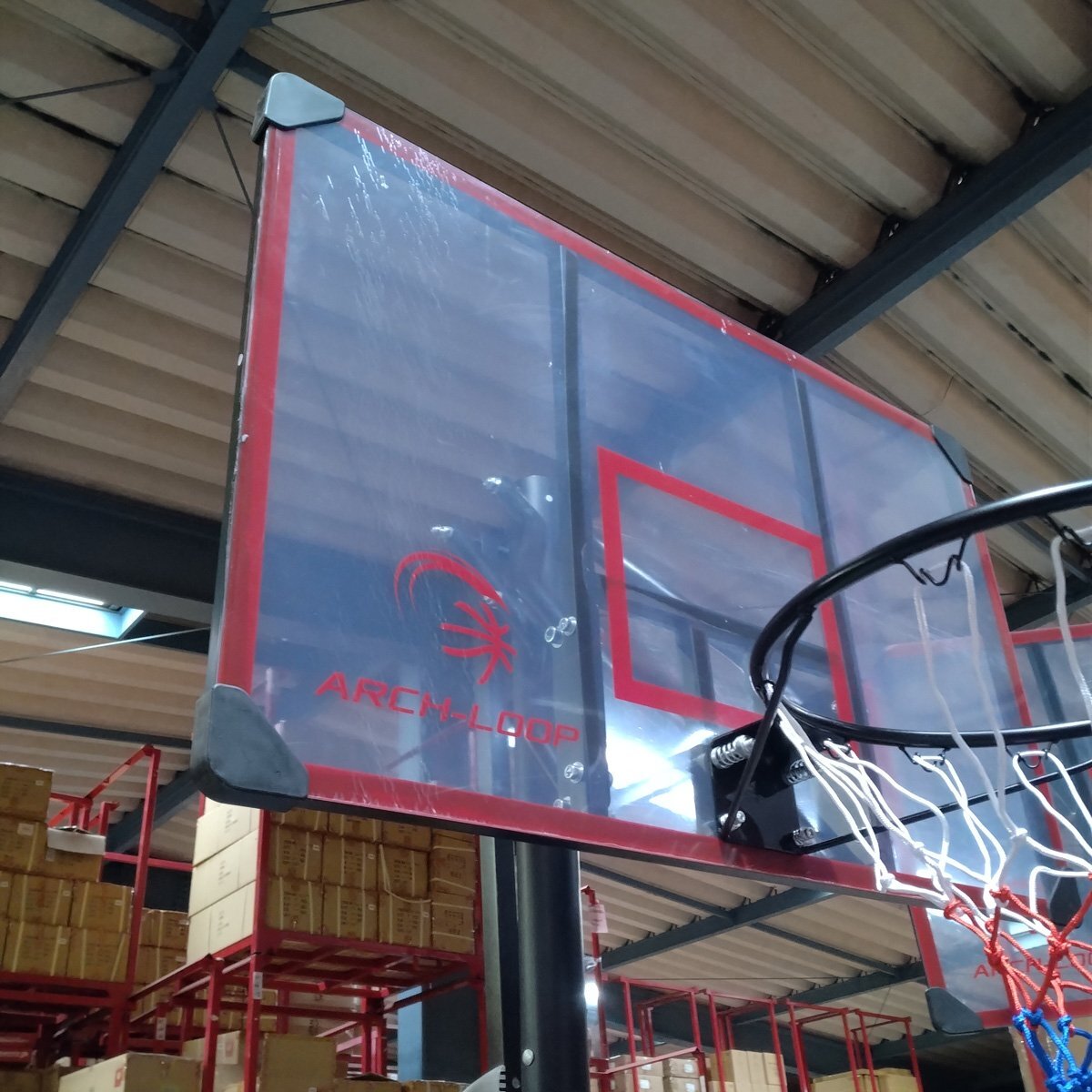 566 即決あり バスケットゴール 高さ調整可能 230cm～305cm 自立式 屋外 レッドの画像8