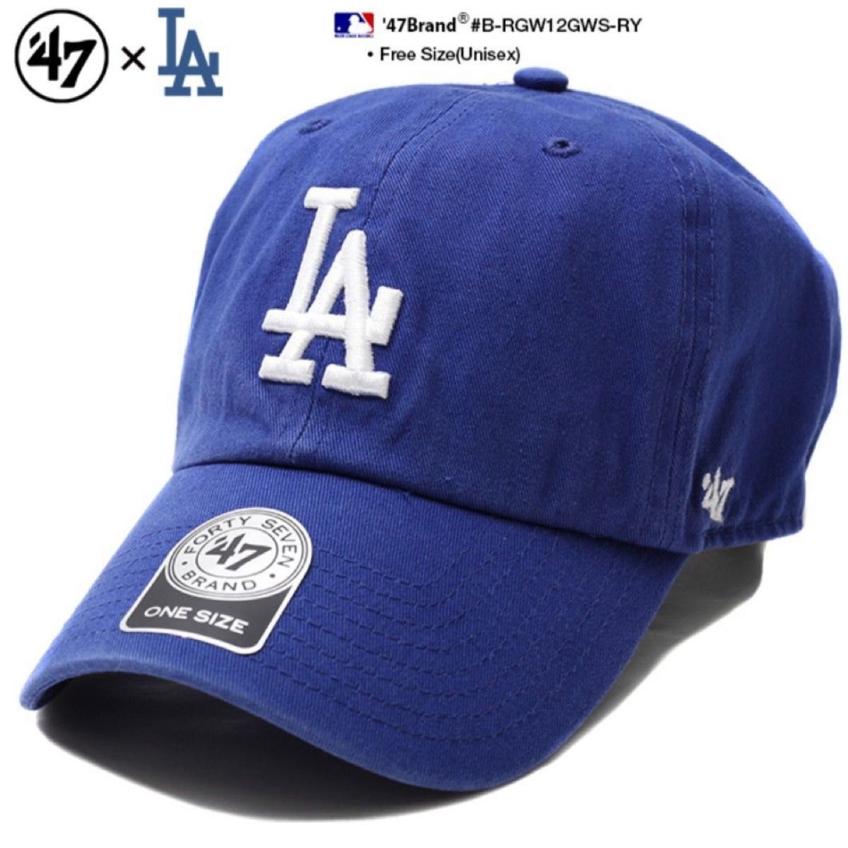 レア　日本未入荷　 ロサンゼルス ドジャース Dodgers キャップ 帽子　大谷翔平　刺繍サイン入り　47 brand