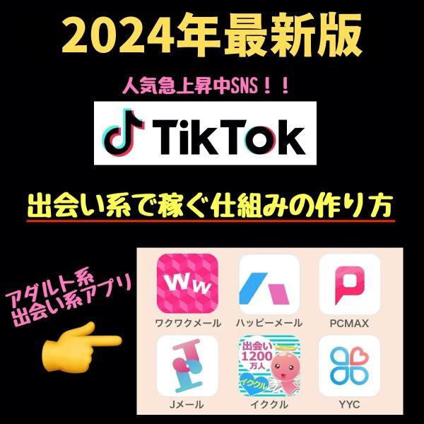 【同じ作業を繰り返すだけ】TikTok、Youtube、インスタ集客！出会い系アフィリエイトで稼ぐ方法 /ブログ,副業,在宅ワーク_画像1