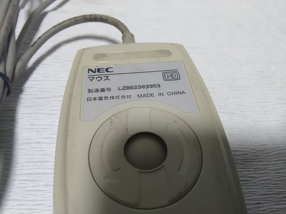NEC純正 PC-98用マウス 丸型 mini Din 9ピン LZB2303353 バスマウスの画像4