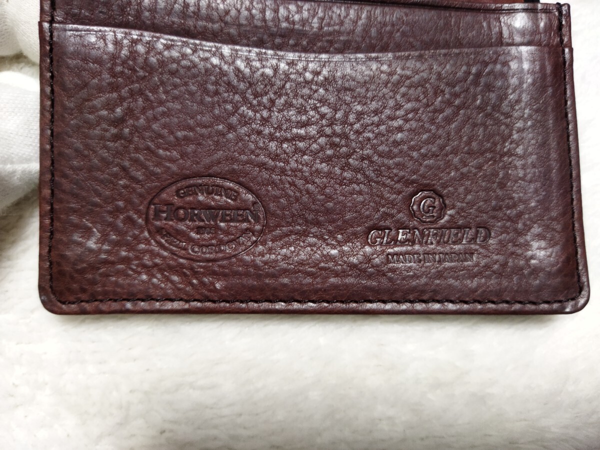 展示品 シェルコードバン カードケース 馬革 1円～ ホーウィン ブラック 名刺入 グレンフィールド HORWEEN SHELL CORDOVAN 無料匿名配送♪の画像5