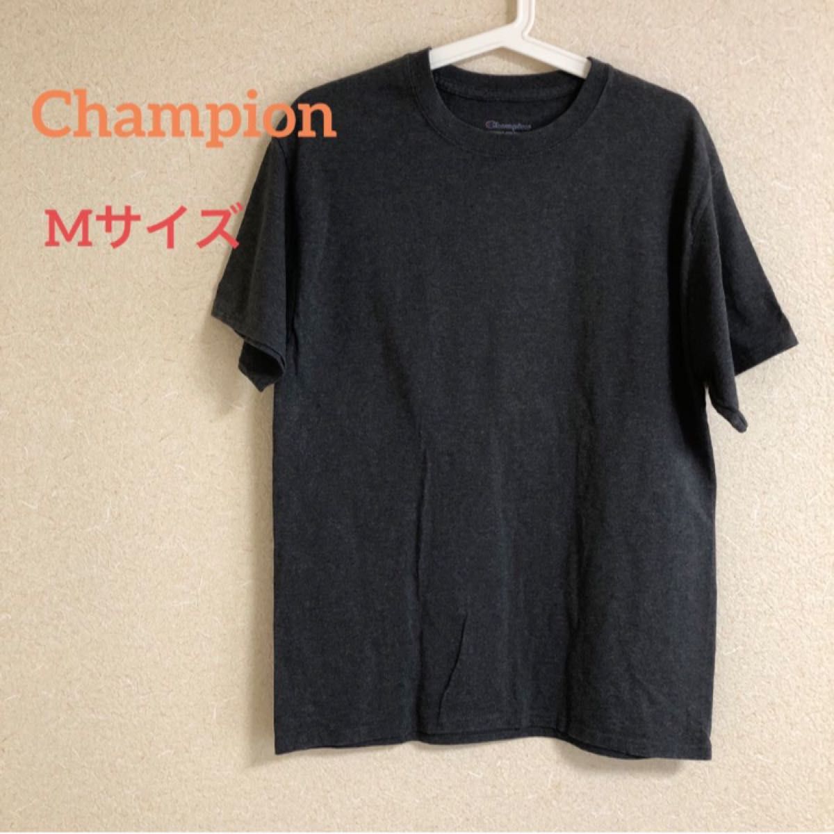 【500円】［M］Champion  ベーシックTシャツ　チャコールグレー