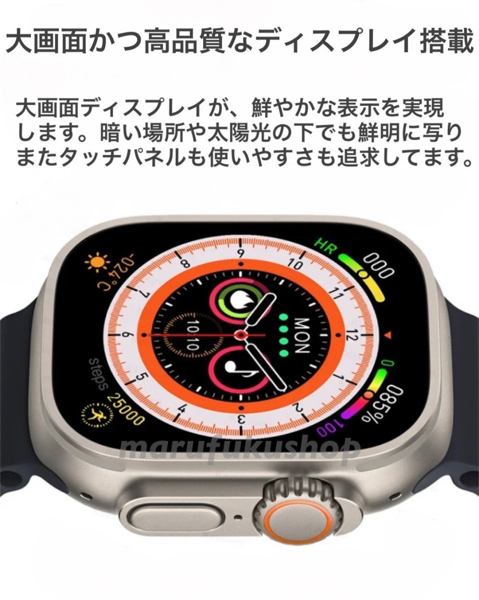 1 jpy ~ free shipping [2024 year high resolution smart watch ] black telephone call SNS music health waterproof blood pressure heart .. middle oxygen android iphone black 