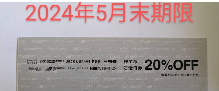 通知のみ送料0円　2024年5月末期限　TSI 株主優待券　パーリーゲイツ　TSIホールディングス_画像1